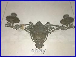 Vintage Wall Mounted Swing Candle Holder Solid Brass, Piano Candlestick