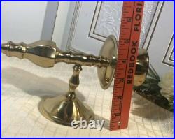Vintage Wall Sconces Solid Brass Traditional Candle Holders Wall Matching Pair