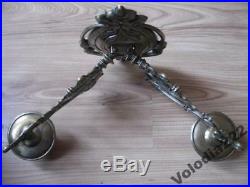 Vintage wall Candle Candlestick Holders 2 Decorative Bronze Sconce