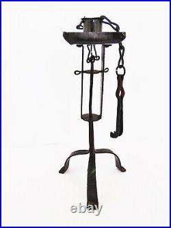 Vintage wrought iron, hand forged candlestick, Home Decor Candlestick, Unique