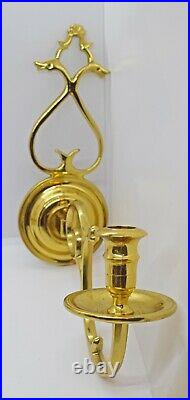 Virginia Metalcrafters Brass Wall Sconces Colonial Williamsburg 16-3 Pair 4 Pcs