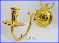 Virginia Metalcrafters Brass Wall Sconces Colonial Williamsburg 16-3 Pair 4 Pcs