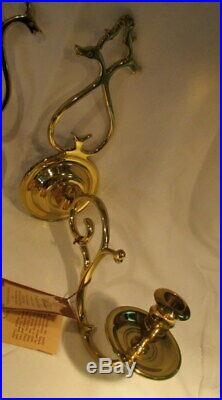Virginia Metalcrafters Set 2 Wall Sconce Colonial Williamsburg Candle Holder