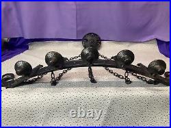 Vntg Sexton Black Metal Wall Five Arm Candle Holder Gothic Medieval Dungeon? 46