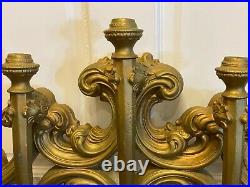 Vtg 1969 Gold Candle Holder Wall Sconce Hollywood Universal Statuary Chicago MCM