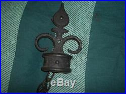 Vtg Set 2 1967 Sexton Gothic Wrought Iron Wall Sconce Candle Holders Candelabras