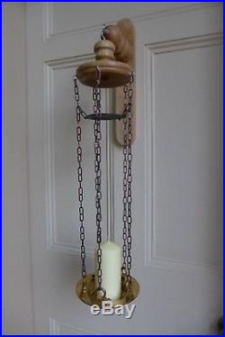 Wall Candle Holder Brass Ship's Boat Style Nautical Marine Antique Loft Home Art