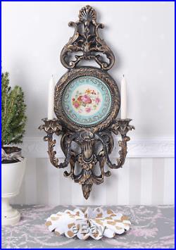 Wall Console Baroque Table Candle Holder Lights Antique Chandelier Rococo