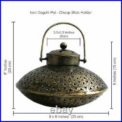Wall Decor Degchi Dhoop Pot Incense Holder & Brass Bell Art Hanger Decor