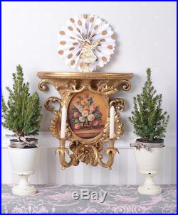 Wall Lights Baroque Candle Holder Console Style Painting