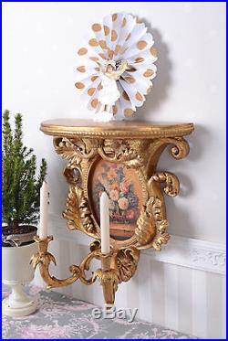 Wall Lights Baroque Candle Holder Console Style Painting