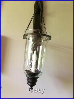Wall Sconce Hurricane Style Metal & Cut Glass Candle Holder