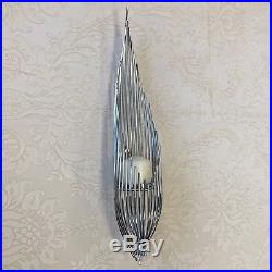 Wall Sconce Silver Candle Holder Chrome Plated