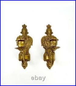 Wall Sconce Vintage Pair Brass Wall Decor Beautiful French Style