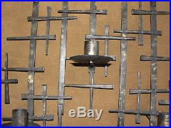 Welded Nail Art Candle Holder Wall Sculpture