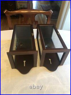 Williamsburg Virginia Metalcrafters Wood Candle Wall Sconces Matching Pair