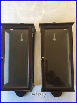 Williamsburg Virginia Metalcrafters Wood Candle Wall Sconces Matching Pair