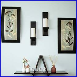 Wood Wall Candle Holders 4 Wall-Mount Wooden Candle Holders Floating Shel