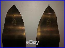 Ystad Metall Sweden Brass Wall Sconces Candle Holders